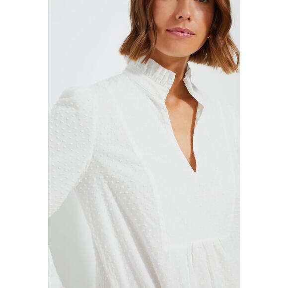 TUCKERNUCK White Swiss Dot Palmerston Dress Size M NWT Retail $148 Tuckernuck - Picture 5 of 7